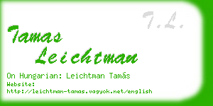 tamas leichtman business card